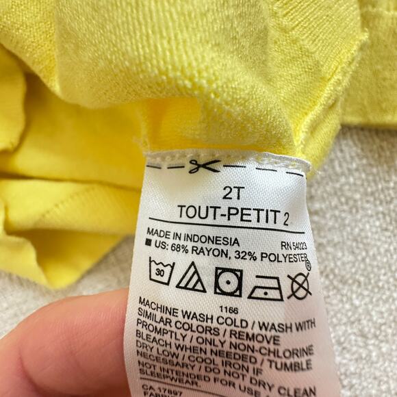 Janie & Jack Lemon Yellow Cardigan Sweater VGUC 2T - Picture 4 of 4